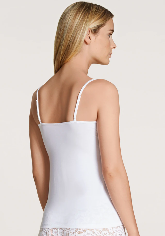 CALIDA Spaghettitop »Natural Comfort Lace« weiche Spitze, elastisch, Single Jersey Qualität, Cotton-Mix