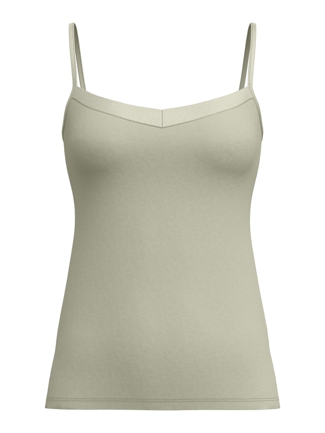 CALIDA Spaghettitop »Cate« Satin-Einsatz , Single Jersey Qualität, elastisch, weich, feminin
