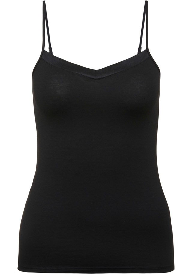 CALIDA Spaghettitop »Cate« Satin-Einsatz , Single Jersey Qualität, elastisch, weich, feminin
