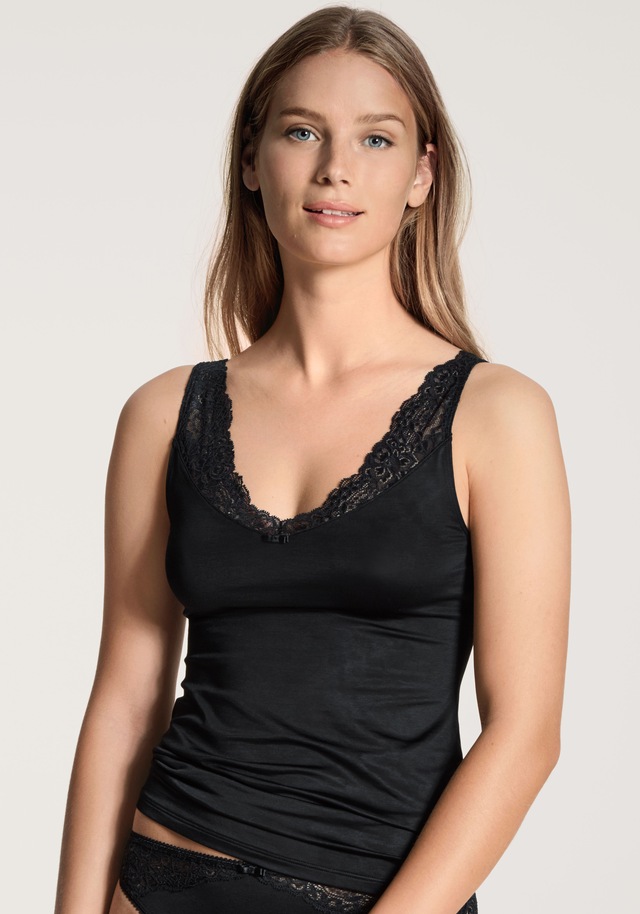 CALIDA Tanktop »Sensual Secrets« V-Ausschnitt, weiche Single-Jersey Qualität, elastisch, Spitze