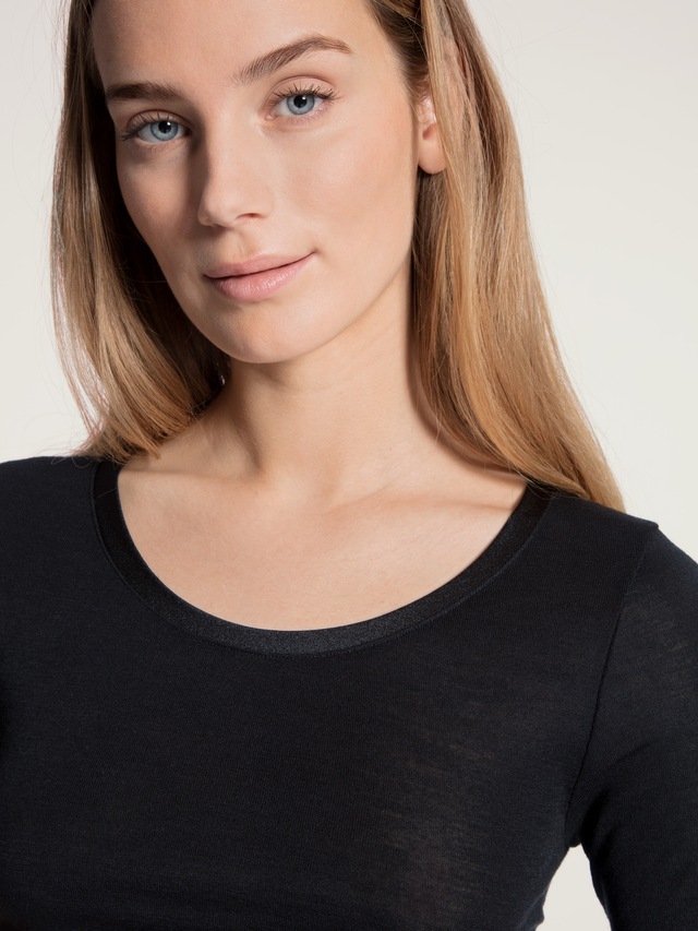 CALIDA Kurzarmshirt »True Confidence« Satinbandeinfassung, Rundhalsausschnitt, Kurzarm