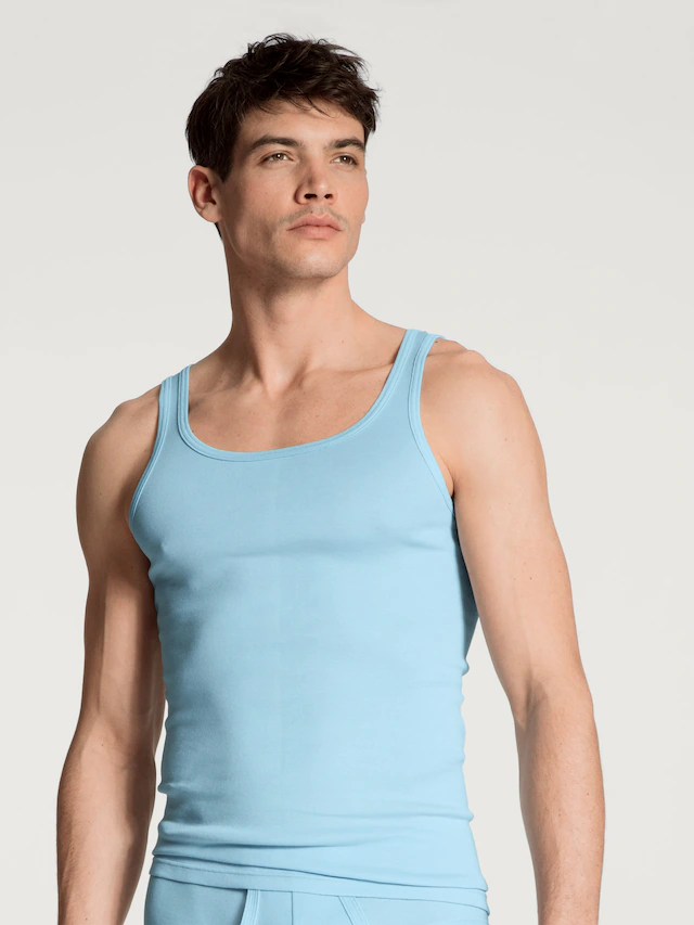 CALIDA Tanktop »Twisted Cotton« Pure Cotton, Feinripp-Qualität, Rundhals-Ausschnitt