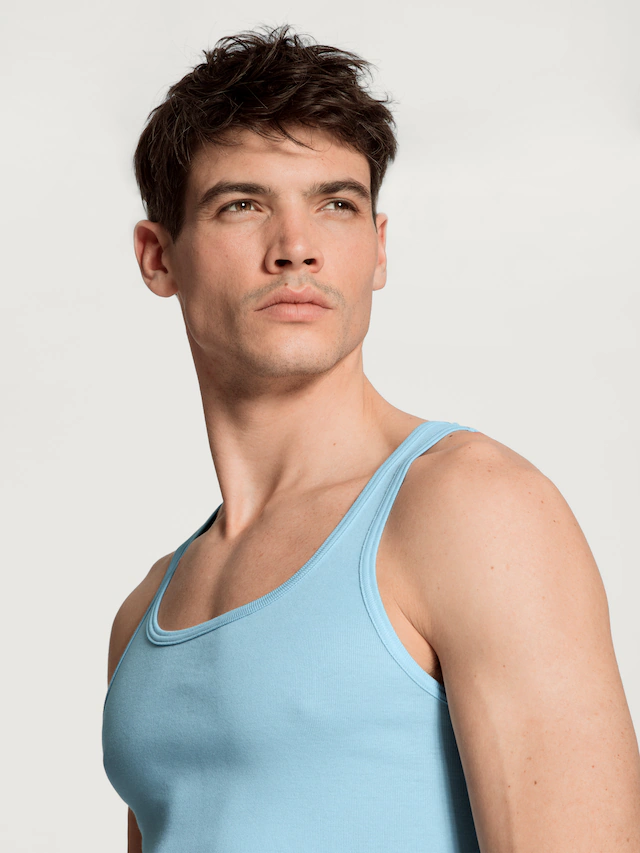 CALIDA Tanktop »Twisted Cotton« Pure Cotton, Feinripp-Qualität, Rundhals-Ausschnitt