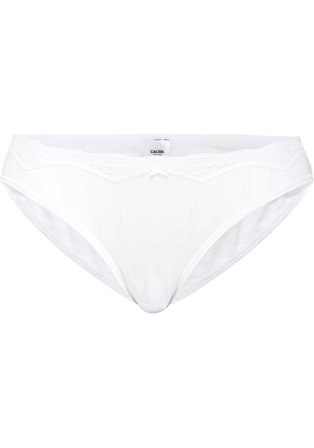 CALIDA Hüftslip »Etude Toujours« florale Spitze, Single Jersey, weich, Nadelstreifen-Optik