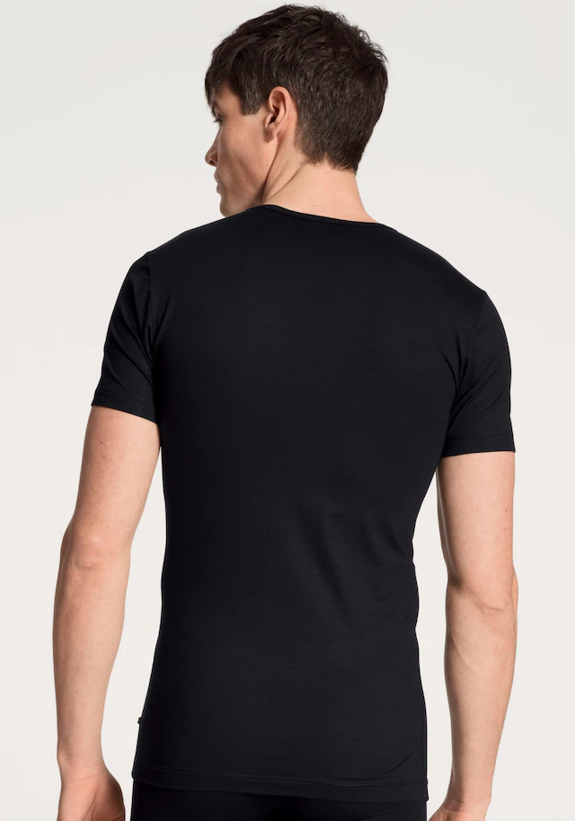CALIDA Kurzarmshirt »Focus« V-Ausschnitt, Single Jersey, flache Nähte, elastisch, weich