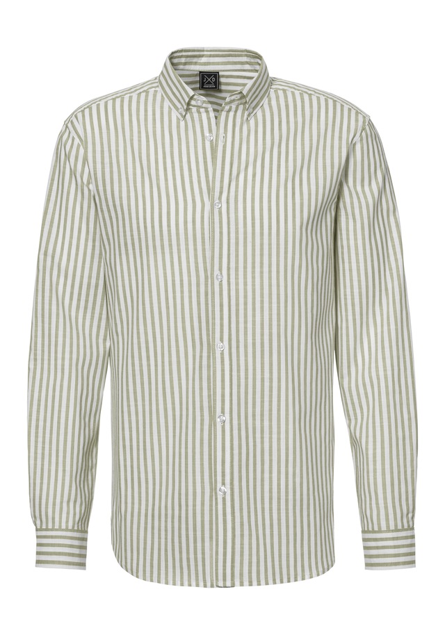 John Devin Langarmhemd », Streifenhemd langarm mit Button-down-Kragen« aus leichter Baumwolle-Webware, Regular-fit