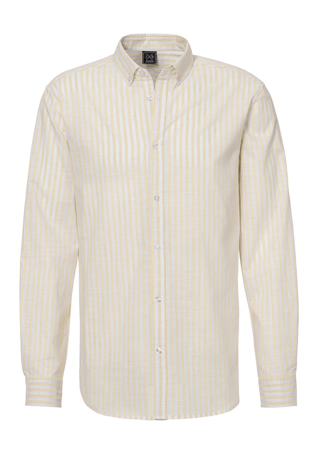 John Devin Langarmhemd », Streifenhemd langarm mit Button-down-Kragen« aus leichter Baumwolle-Webware, Regular-fit