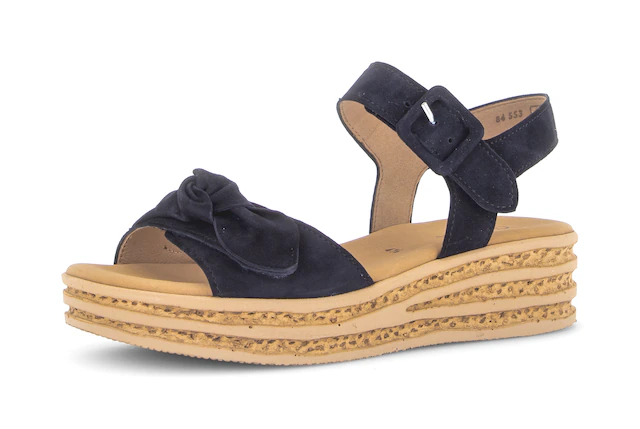 Gabor Keilsandalette , Sommerschuh, Riemchensandale mit praktischen Klettverschlüssen