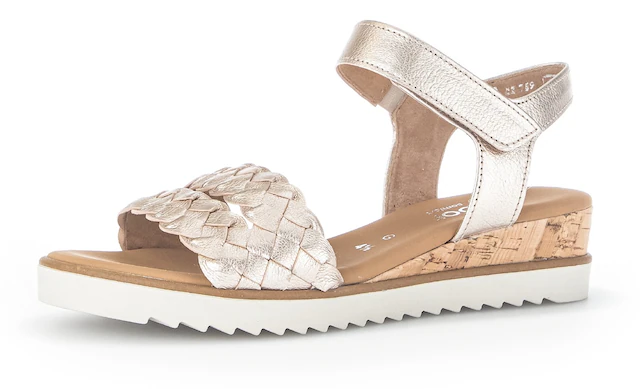 Gabor Sandalette »GENUA« , Sommerschuh, Sandale, Keilabsatz, mit Klettverschluss, Weite G