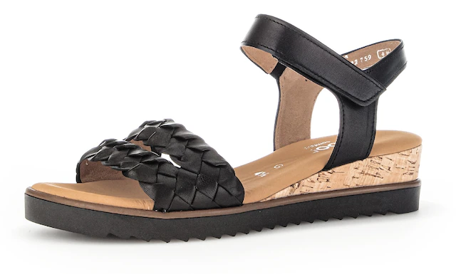 Gabor Sandalette »GENUA« , Sommerschuh, Sandale, Keilabsatz, mit Klettverschluss, Weite G
