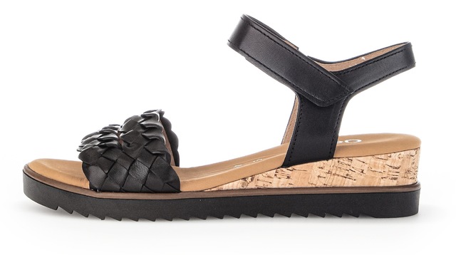 Gabor Sandalette »GENUA« , Sommerschuh, Sandale, Keilabsatz, mit Klettverschluss, Weite G