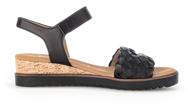 Gabor Sandalette »GENUA« , Sommerschuh, Sandale, Keilabsatz, mit Klettverschluss, Weite G