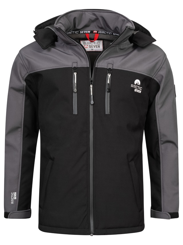 Arctic Seven Softshelljacke »ASSurvivo« Outdoorjacke mit abnehmbarer Kapuze