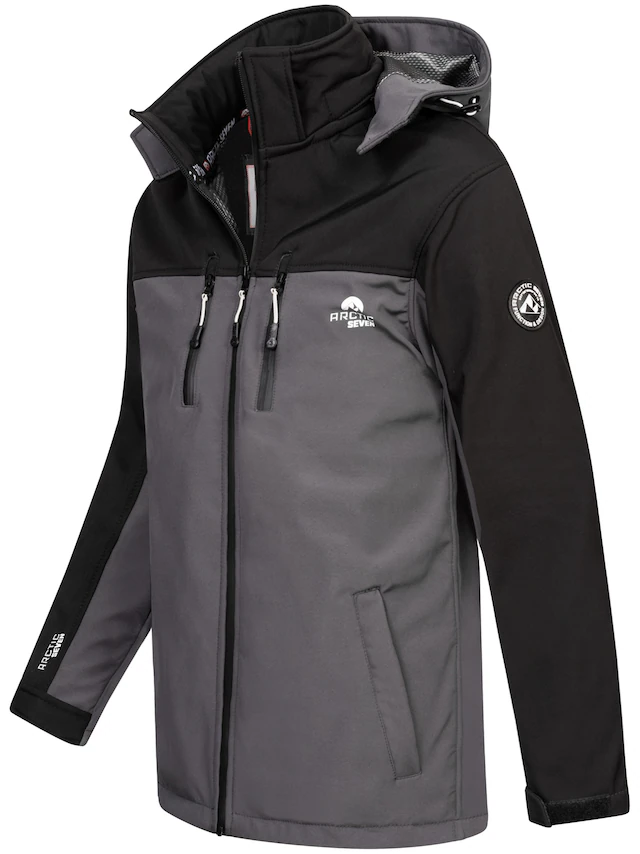 Arctic Seven Softshelljacke »ASSurvivo« Outdoorjacke mit abnehmbarer Kapuze