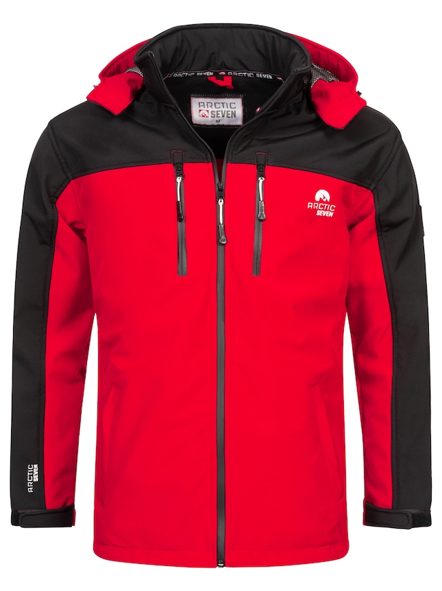 Arctic Seven Softshelljacke »ASSurvivo« Outdoorjacke mit abnehmbarer Kapuze