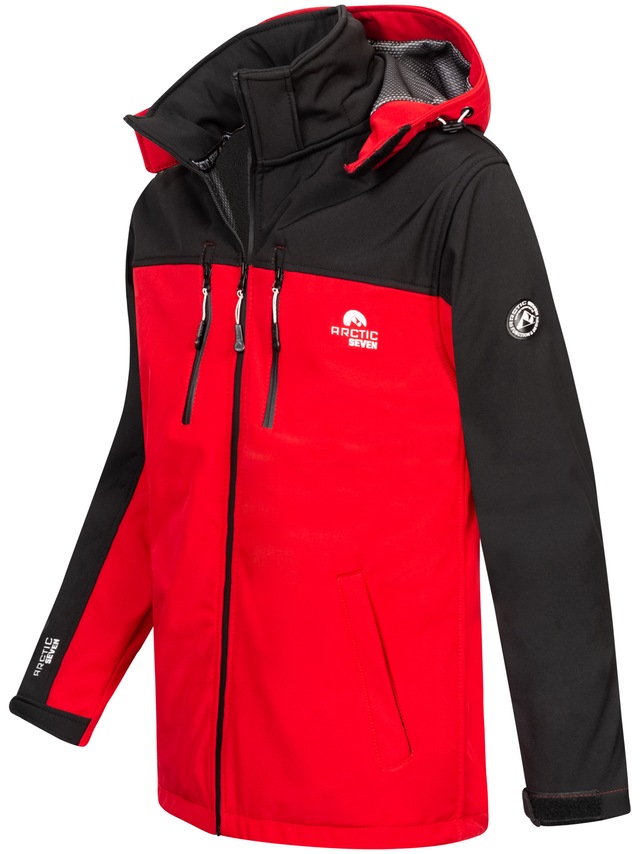 Arctic Seven Softshelljacke »ASSurvivo« Outdoorjacke mit abnehmbarer Kapuze