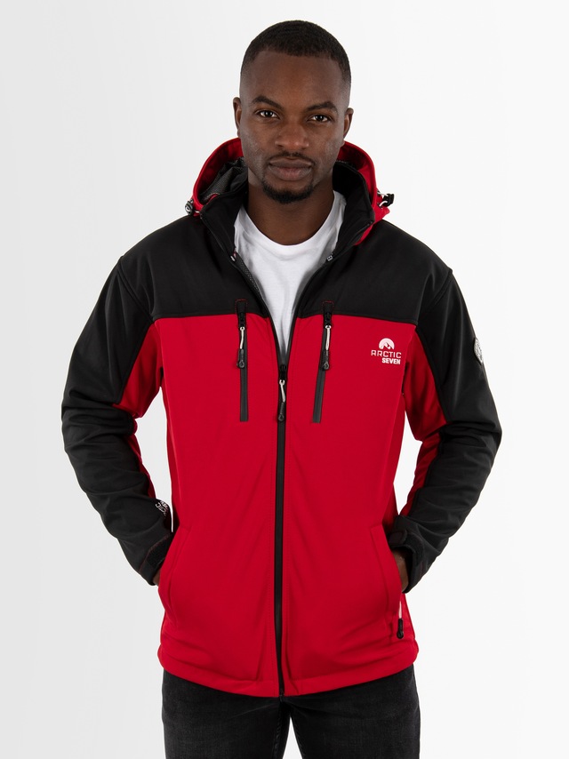 Arctic Seven Softshelljacke »ASSurvivo« Outdoorjacke mit abnehmbarer Kapuze