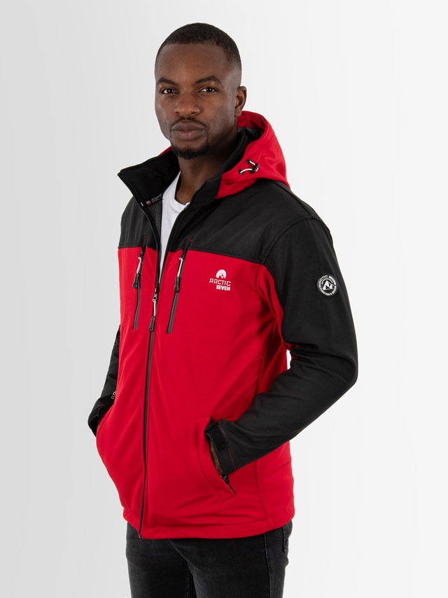 Arctic Seven Softshelljacke »ASSurvivo« Outdoorjacke mit abnehmbarer Kapuze