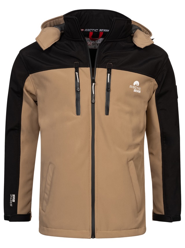 Arctic Seven Softshelljacke »ASSurvivo« Outdoorjacke mit abnehmbarer Kapuze