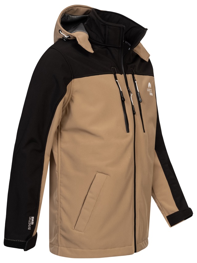 Arctic Seven Softshelljacke »ASSurvivo« Outdoorjacke mit abnehmbarer Kapuze
