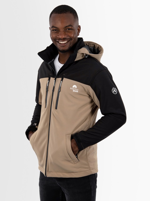 Arctic Seven Softshelljacke »ASSurvivo« Outdoorjacke mit abnehmbarer Kapuze