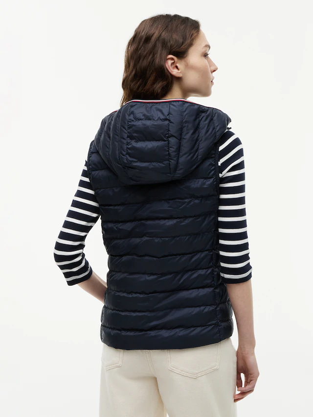 Tommy Hilfiger Steppweste »LW PADDED GLOBAL STRIPE VEST« Global Serie TH WOMEN, abnehmbare Kapuze, Übergangsweste