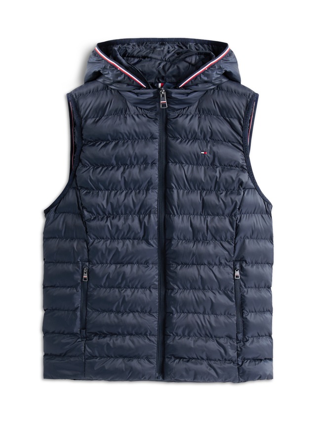 Tommy Hilfiger Steppweste »LW PADDED GLOBAL STRIPE VEST« Global Serie TH WOMEN, abnehmbare Kapuze, Übergangsweste