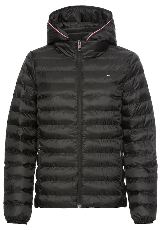 Tommy Hilfiger Steppjacke »LW PADDED GLOBAL STRIPE JACKET« Global Serie TH WOMEN, mit Kapuze sportive Kapuze mit Global Stripe