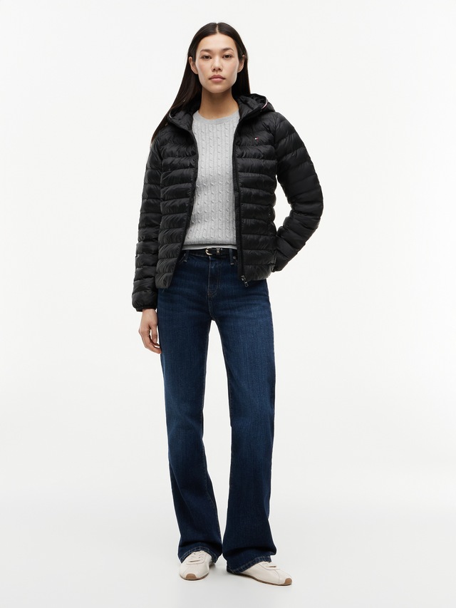 Tommy Hilfiger Steppjacke »LW PADDED GLOBAL STRIPE JACKET« Global Serie TH WOMEN, mit Kapuze sportive Kapuze mit Global Stripe