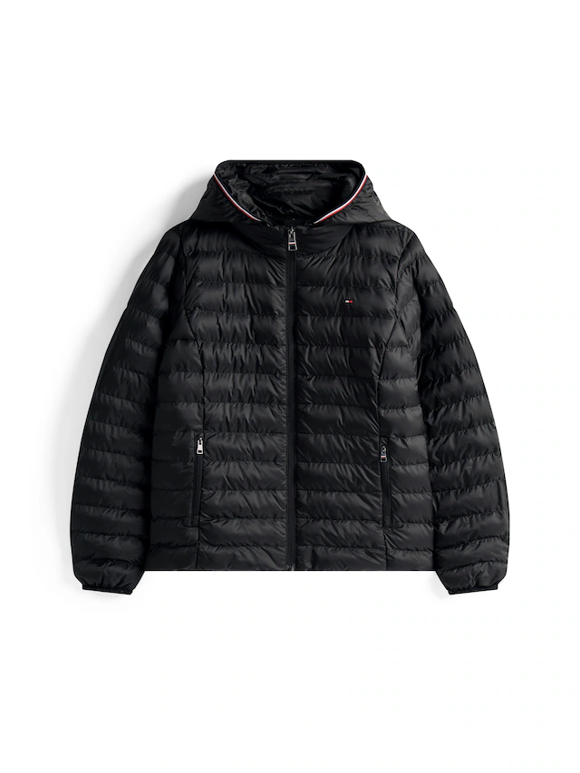 Tommy Hilfiger Steppjacke »LW PADDED GLOBAL STRIPE JACKET« Global Serie TH WOMEN, mit Kapuze sportive Kapuze mit Global Stripe