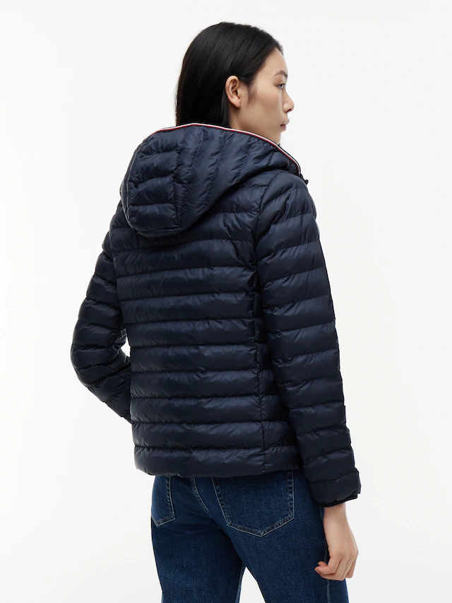 Tommy Hilfiger Steppjacke »LW PADDED GLOBAL STRIPE JACKET« Global Serie TH WOMEN, mit Kapuze sportive Kapuze mit Global Stripe