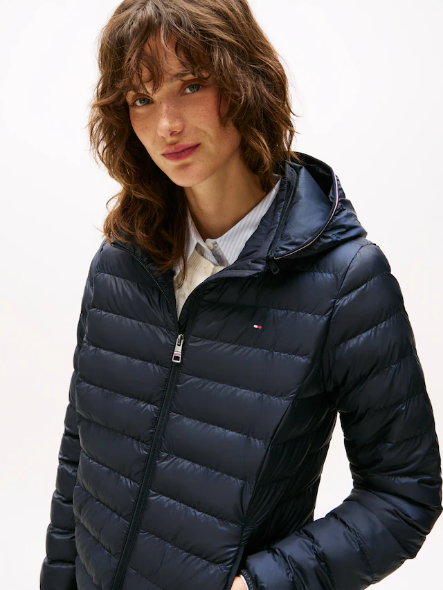Tommy Hilfiger Steppjacke »LW PADDED GLOBAL STRIPE JACKET« Global Serie TH WOMEN, mit Kapuze sportive Kapuze mit Global Stripe