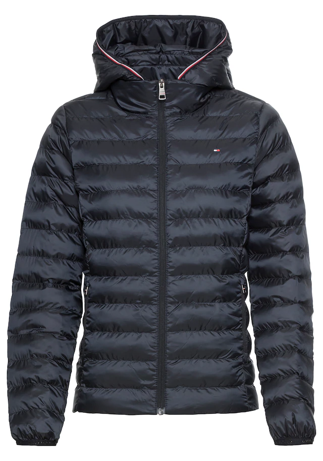 Tommy Hilfiger Steppjacke »LW PADDED GLOBAL STRIPE JACKET« Global Serie TH WOMEN, mit Kapuze sportive Kapuze mit Global Stripe