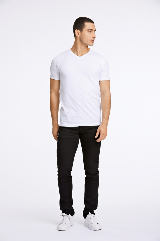 LINDBERGH T-Shirt mit V-Ausschnitt
