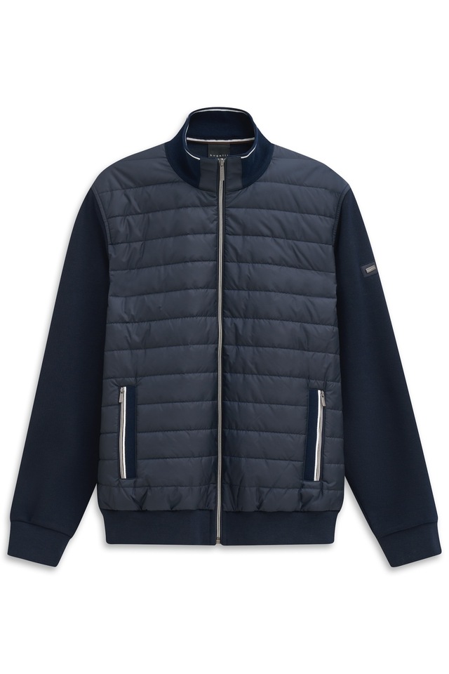 bugatti Sweatjacke »Basic Essential« Modern Fit in Stepp-Optik