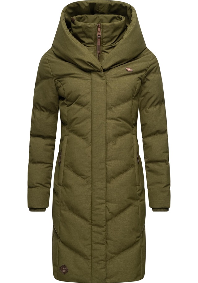Ragwear Steppmantel »Natalka Melange« wasserdichter Damen Wintermantel mit gefütterter Kapuze