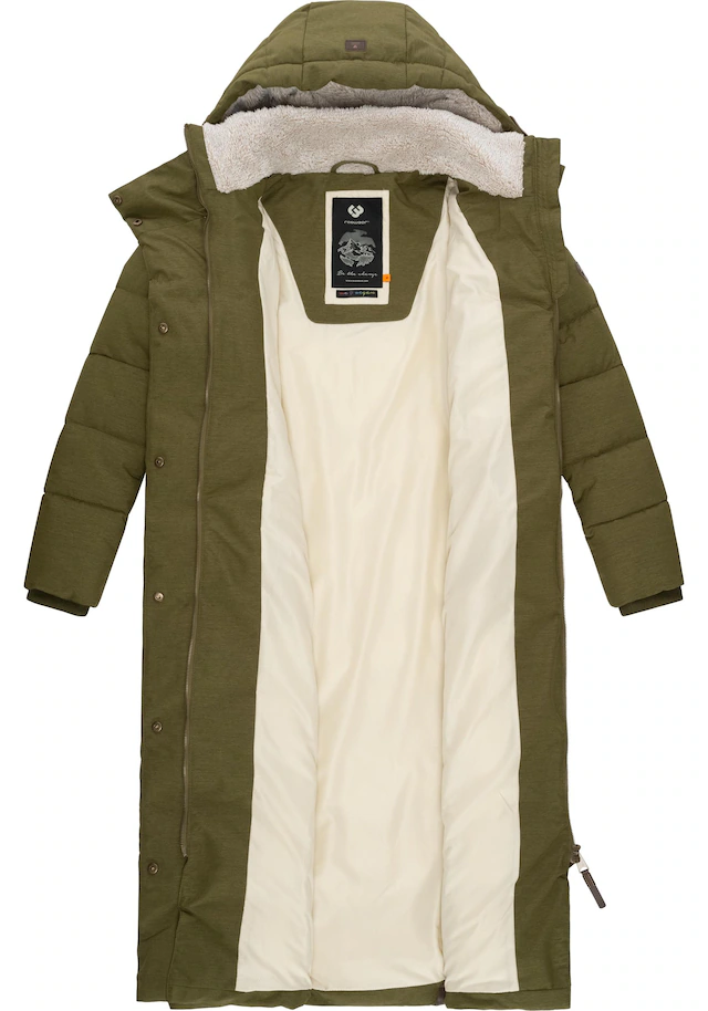 Ragwear Steppmantel »Pavla Extralong« zeitloser, wasserdichter Damen Wintermantel