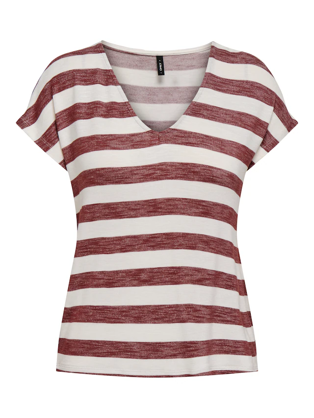 ONLY V-Shirt »ONLLIRA LIFE S/S V-NECK TOP JRS NOOS«