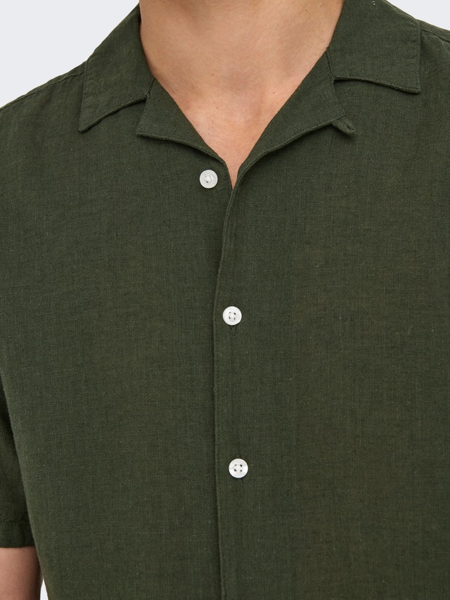ONLY & SONS Kurzarmhemd »ONSCAIDEN SS SOLID RESORT LINEN NOOS«