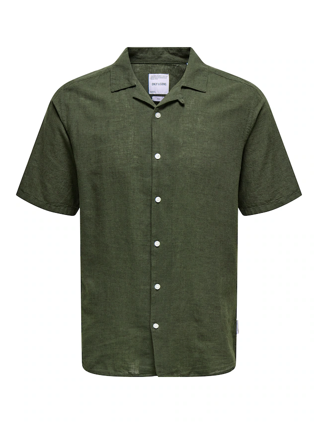 ONLY & SONS Kurzarmhemd »ONSCAIDEN SS SOLID RESORT LINEN NOOS«