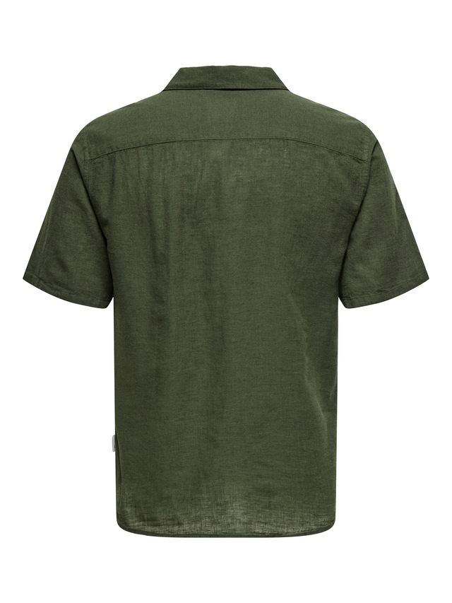 ONLY & SONS Kurzarmhemd »ONSCAIDEN SS SOLID RESORT LINEN NOOS«