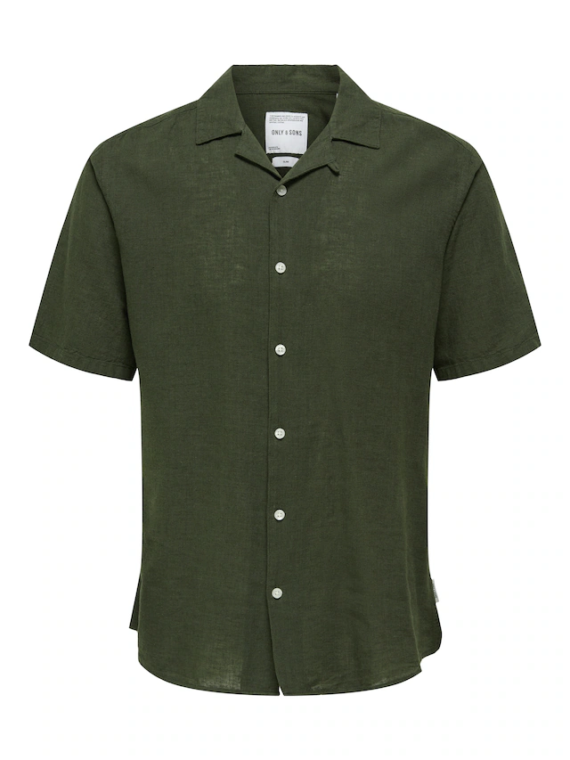 ONLY & SONS Kurzarmhemd »ONSCAIDEN SS SOLID RESORT LINEN NOOS«