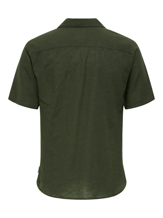 ONLY & SONS Kurzarmhemd »ONSCAIDEN SS SOLID RESORT LINEN NOOS«