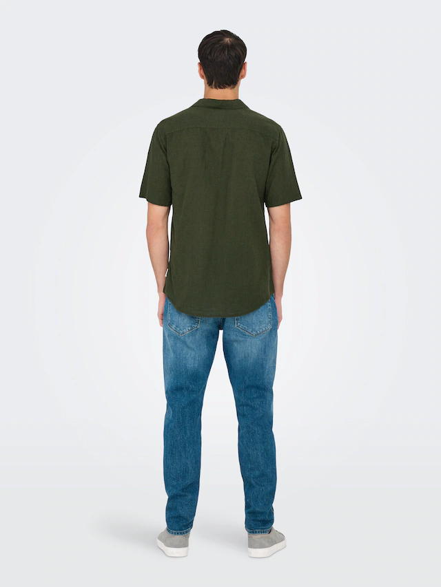 ONLY & SONS Kurzarmhemd »ONSCAIDEN SS SOLID RESORT LINEN NOOS«