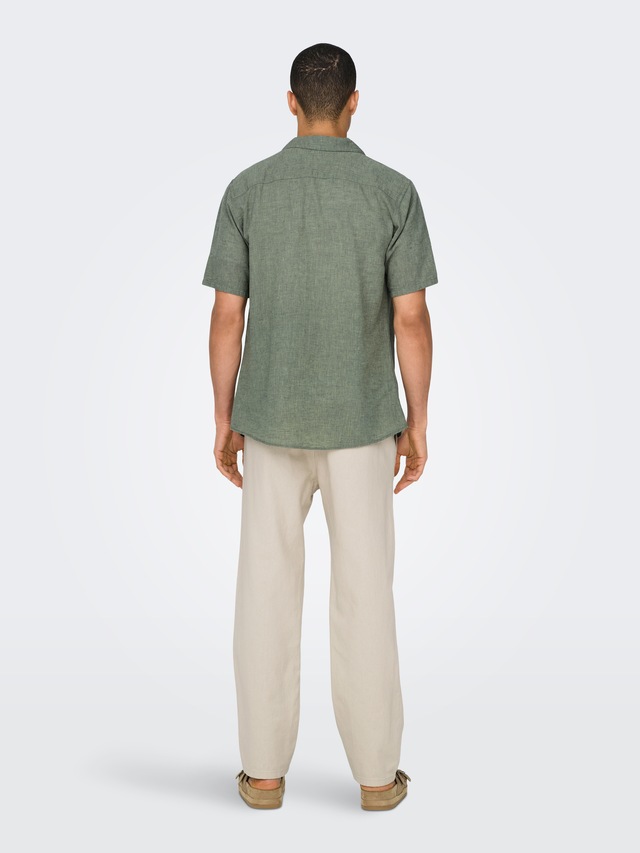 ONLY & SONS Kurzarmhemd »ONSCAIDEN SS SOLID RESORT LINEN NOOS«
