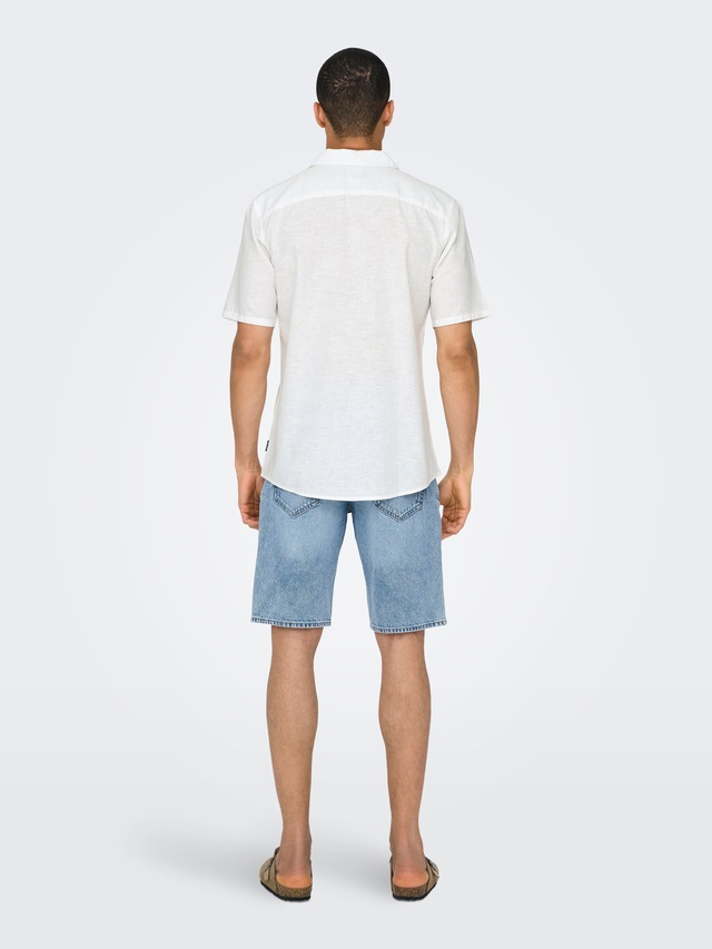 ONLY & SONS Kurzarmhemd »ONSCAIDEN SS SOLID RESORT LINEN NOOS«