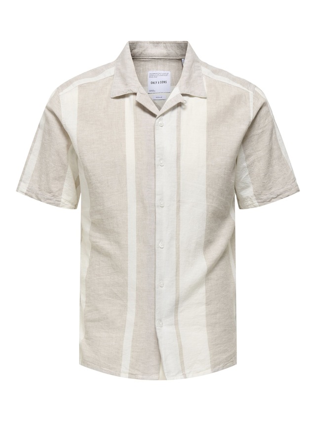ONLY & SONS Kurzarmhemd »ONSCAIDEN SS STRIPE LINEN RESORT NOOS«
