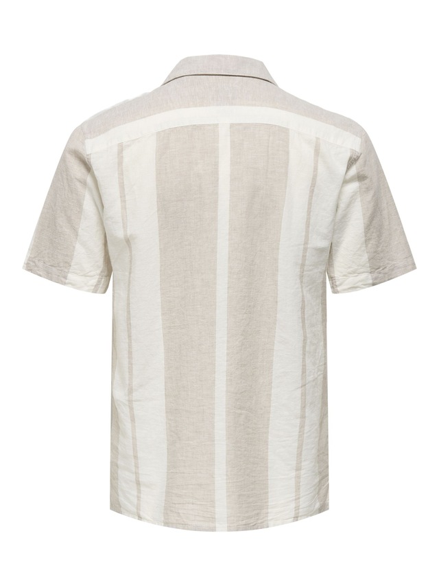 ONLY & SONS Kurzarmhemd »ONSCAIDEN SS STRIPE LINEN RESORT NOOS«