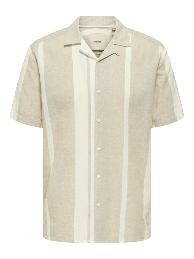 ONLY & SONS Kurzarmhemd »ONSCAIDEN SS STRIPE LINEN RESORT NOOS«