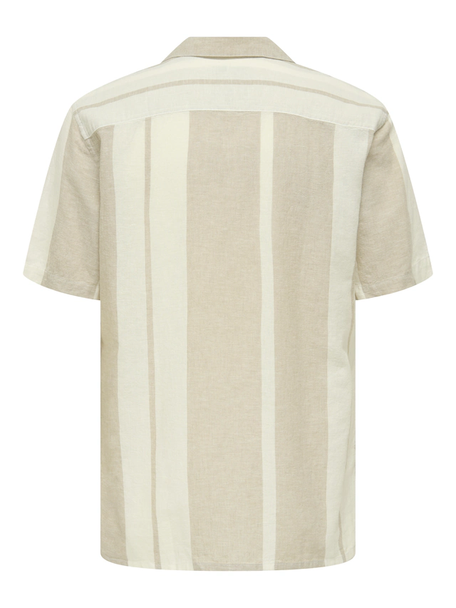 ONLY & SONS Kurzarmhemd »ONSCAIDEN SS STRIPE LINEN RESORT NOOS«